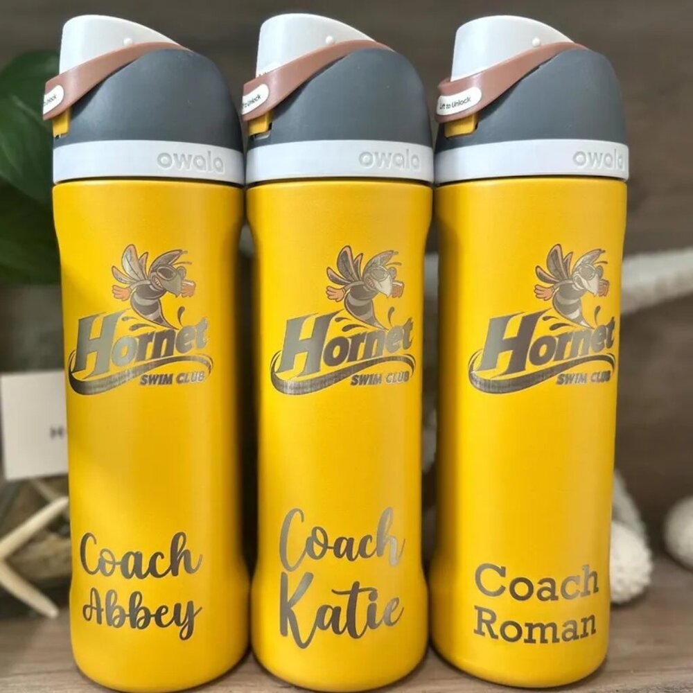 24oz Owala FreeSip Insulated Water Bottles | Laser Engraved Bottle, Name Owala
